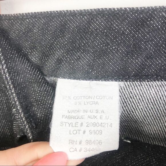 THEORY | Lace Up Bootcut Black Denim Jeans Tie Low Rise Women’s Size 4 - Picture 7 of 9